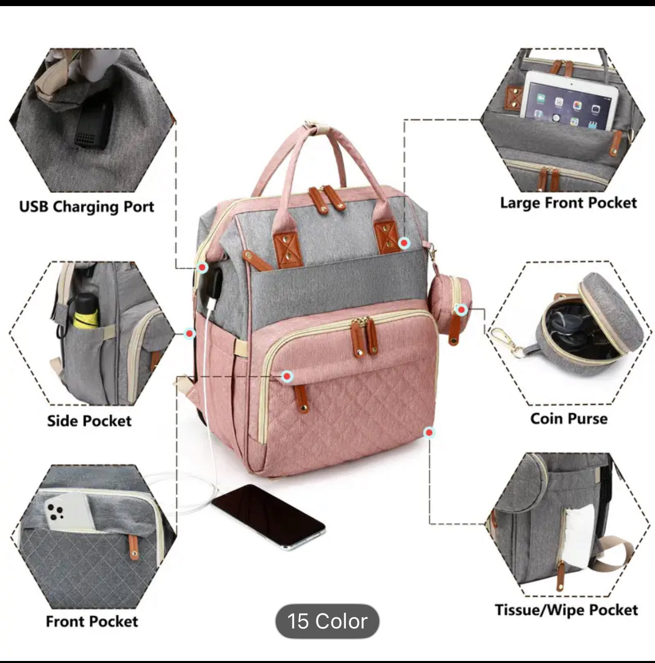 Multifunctional baby bag